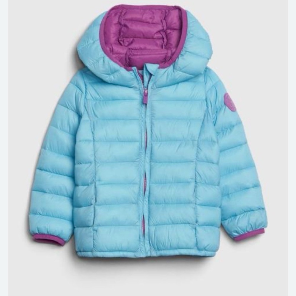 GAP Kids Lightweight Blue and Purple Puffer Jacket